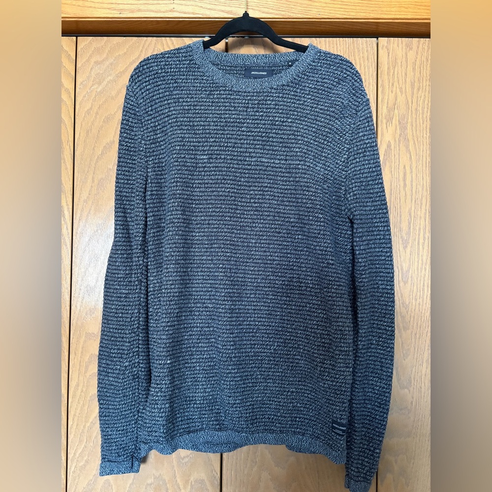 Jack & Jones Black and White Knit Sweater